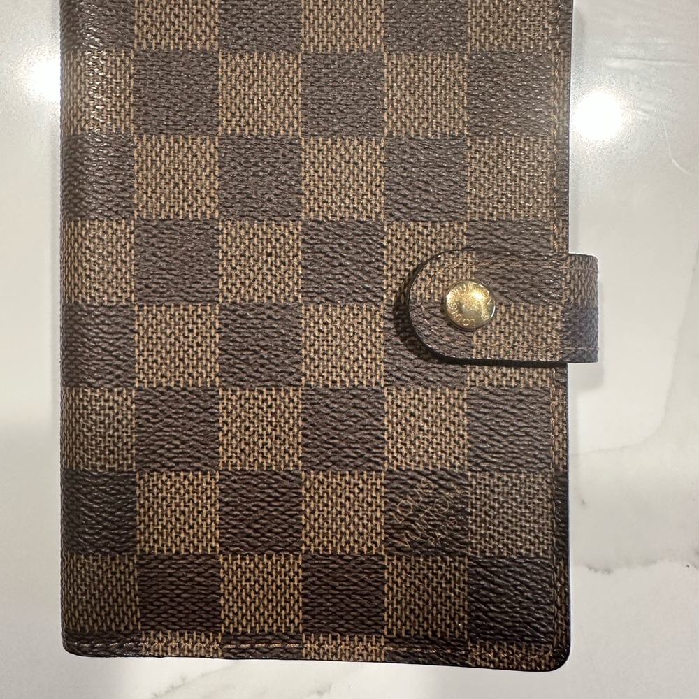 Authentic Checkered Brown Agenda PM Damier Day Planner